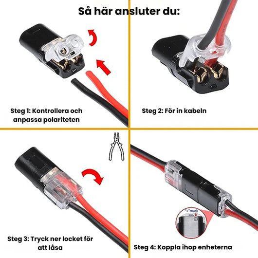VOLTCLIP™ – Koppla rätt på 3 sekunder utan lödning, tejp eller omtag